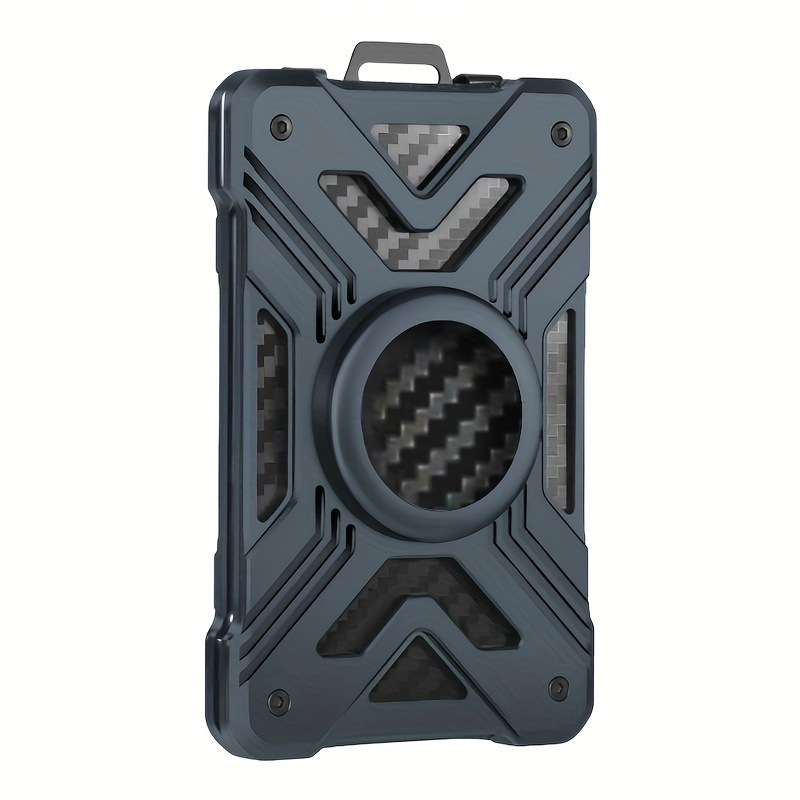 Carbon Fiber Card Holder Wallet with AirTag Pocket