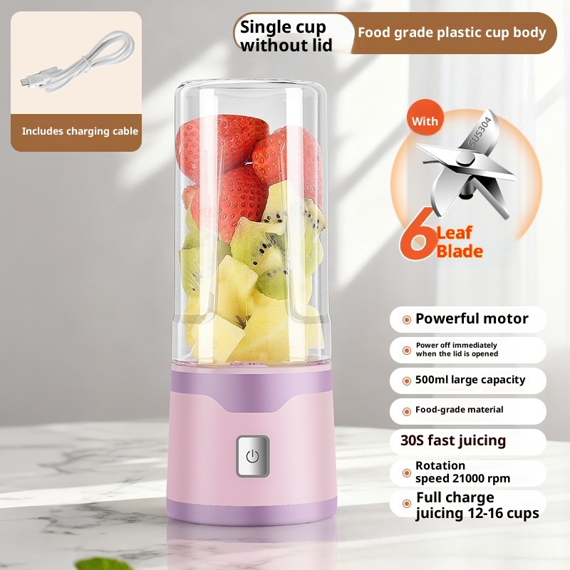 Electric Juicer USB Rechargeable Mixer 500ml Cup - Image 5