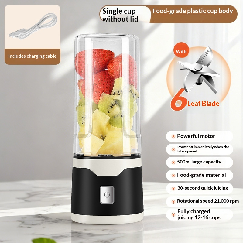 Electric Juicer USB Rechargeable Mixer 500ml Cup - Image 4