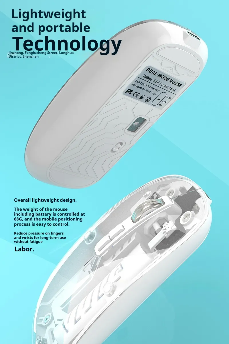 Budget Wireless Transparent Dual-Mode Mouse