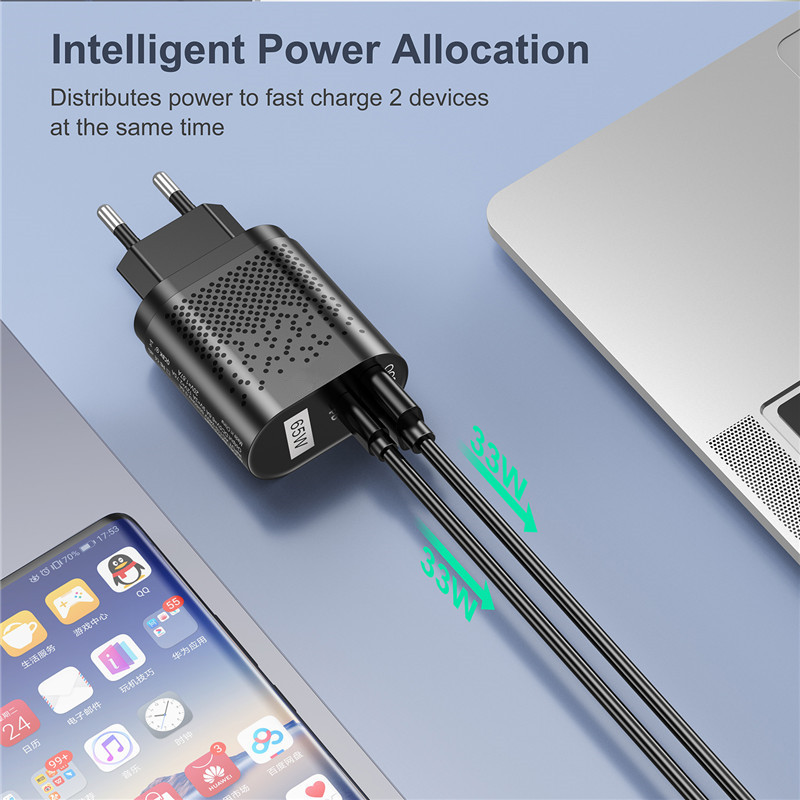 GaN Charger 65W PD Fast Charge